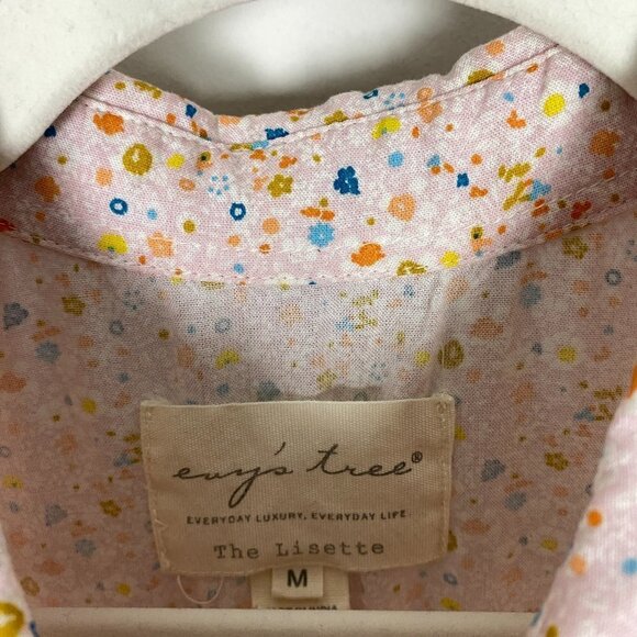 Evys tree Lisette Blouse Shirt Ditsy Floral Womens Medium Button Short Sleeves - Picture 4 of 7